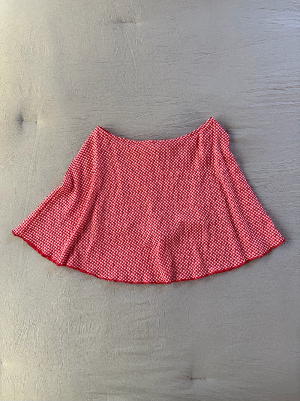 Women’s Red Checkered A-Line Mini Skirt